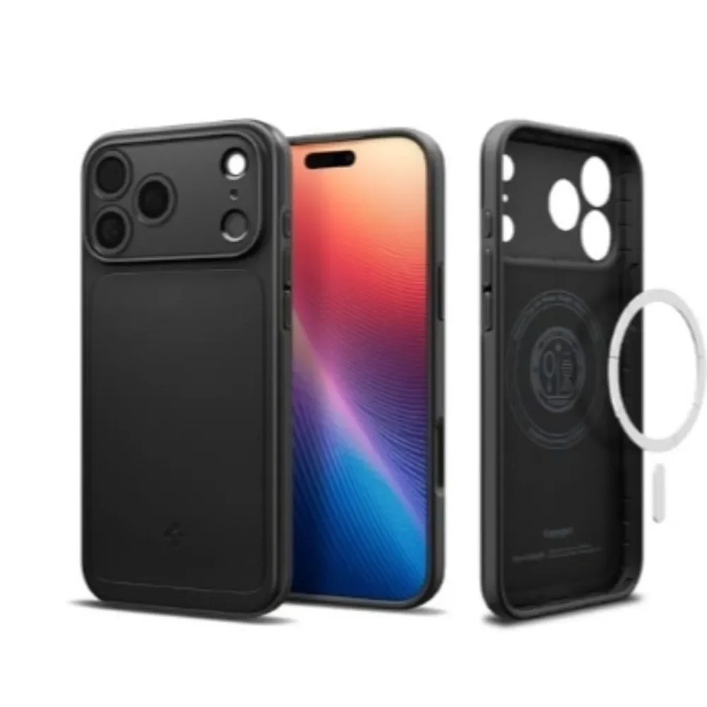 Spigen iPhone 17 Pro Max Black Phone Case with Magfit